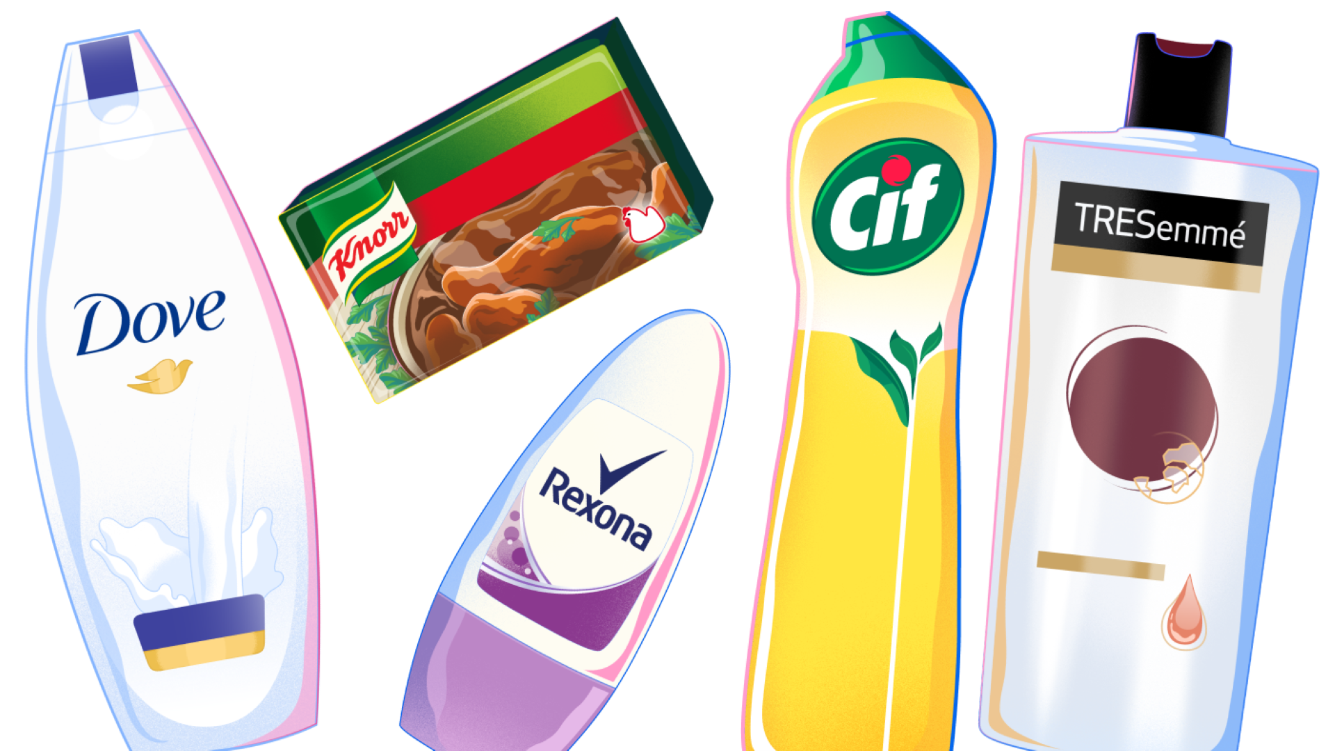 Các sản phẩm Unilever khác nhau