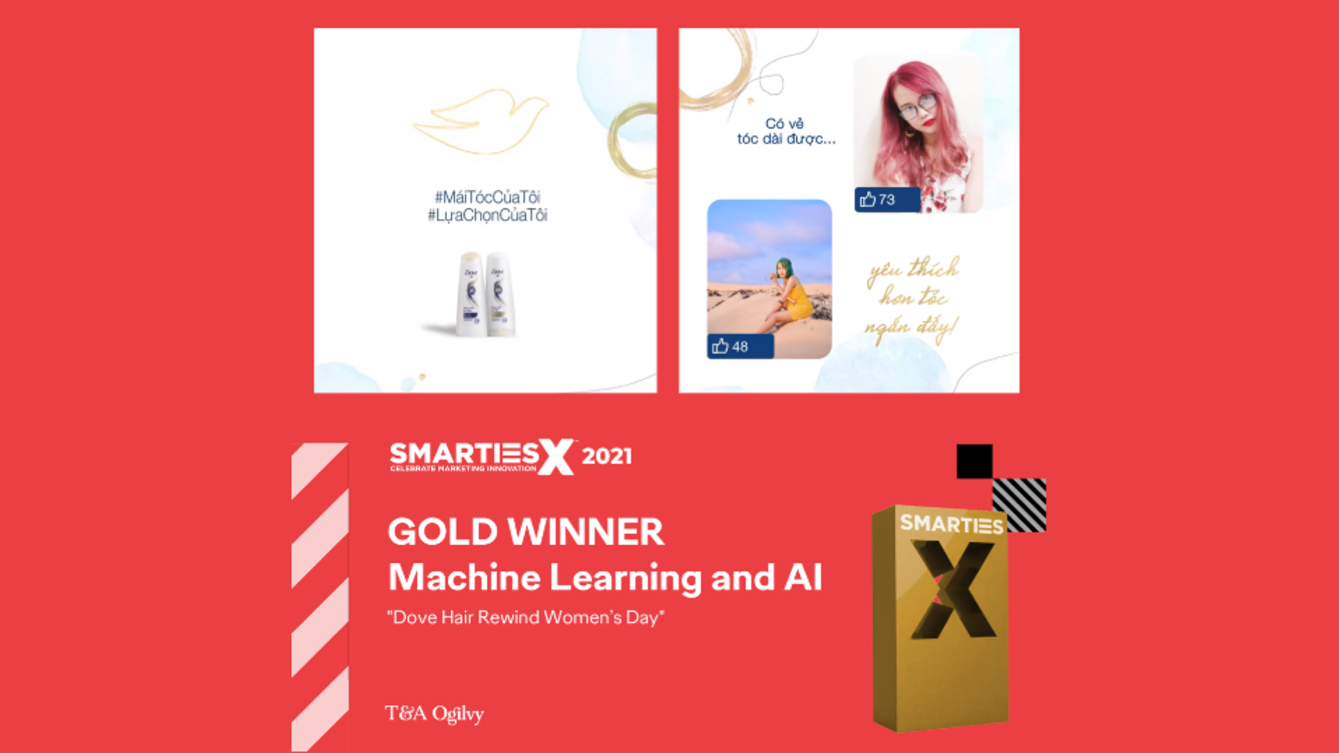 Nhãn hàng Dove nhận giải Vàng duy nhất của Việt Nam tại MMA Global Smarties X 2021 ở hạng mục Machine Learning và AI