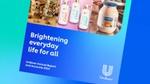 Bìa Báo cáo và Tài khoản thường niên năm 2024 của Unilever hiển thị hình ảnh thương hiệu của Magnum, Dove và Hellmann’s